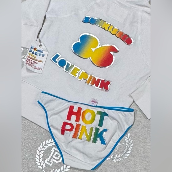 PINK Victoria's Secret Tops - VS PINK VINTAGE RAINBOW BLING SET NWT